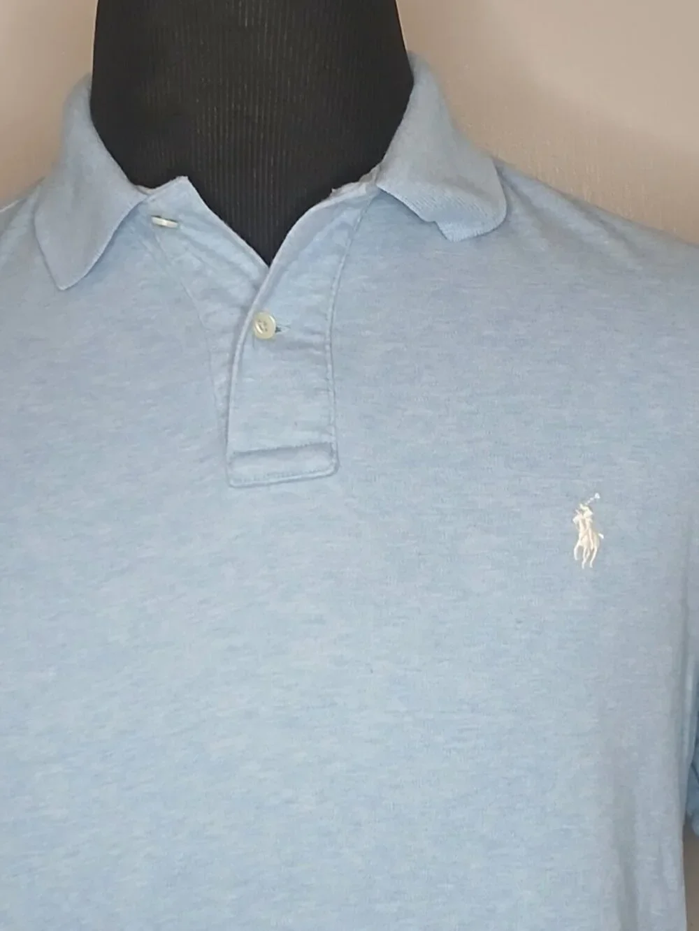 Polo Ralph Lauren Large Blue Cotton Polo Shirt (1139N7)